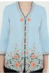 Lyne Halim Blouse Kebaya Bordir, Light Blue 3336